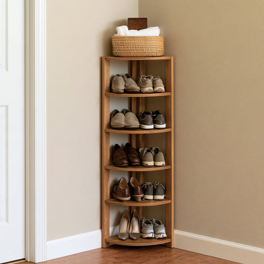 Organizer na buty, z drewna, kolor: naturalne drewno